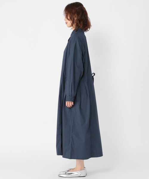studio CLIP(スタディオクリップ)の「コットンバックドロストシャツワンピース(ワンピース・レディース・ベージュ/ネイビー/サックスブルー・FREE)」の13枚目の写真