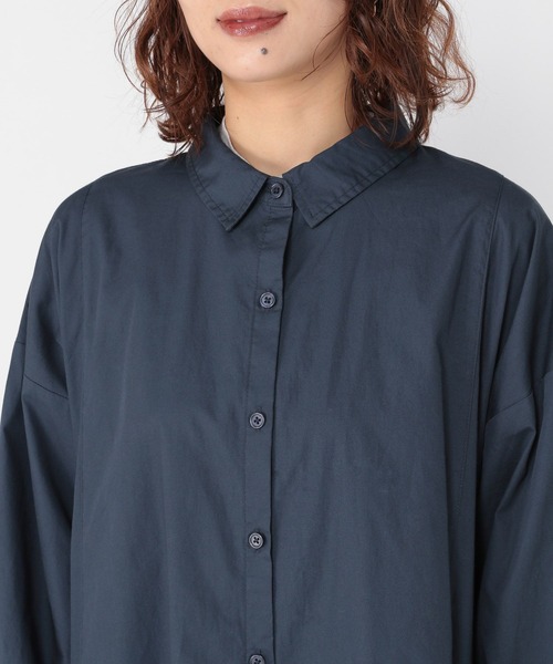 studio CLIP(スタディオクリップ)の「コットンバックドロストシャツワンピース(ワンピース・レディース・ベージュ/ネイビー/サックスブルー・FREE)」の17枚目の写真