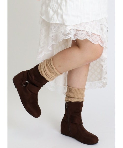 Vini（ヴィニ）の「リブニットレッグウォーマー（レッグウォーマー・レディース・グレー/ブラック/ホワイト/ベージュ・FREE）」の4枚目の写真