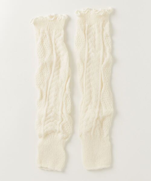 Vini（ヴィニ）の「リブニットレッグウォーマー（レッグウォーマー・レディース・グレー/ブラック/ホワイト/ベージュ・FREE）」の21枚目の写真