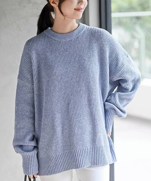 rps（アールピーエス）の「ラメスパンコールニットプルオーバー（ニット/セーター・レディース・ブラウン系その他/オフホワイト/グレー/ブルー・フリー）」の4枚目の写真