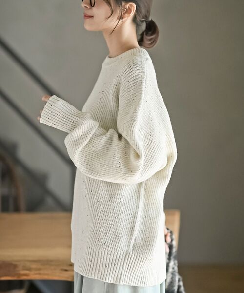 rps（アールピーエス）の「ラメスパンコールニットプルオーバー（ニット/セーター・レディース・ブラウン系その他/オフホワイト/グレー/ブルー・フリー）」の9枚目の写真