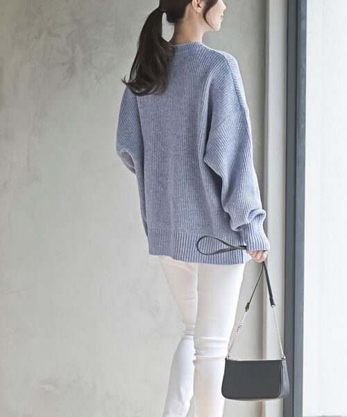 rps（アールピーエス）の「ラメスパンコールニットプルオーバー（ニット/セーター・レディース・ブラウン系その他/オフホワイト/グレー/ブルー・フリー）」の14枚目の写真