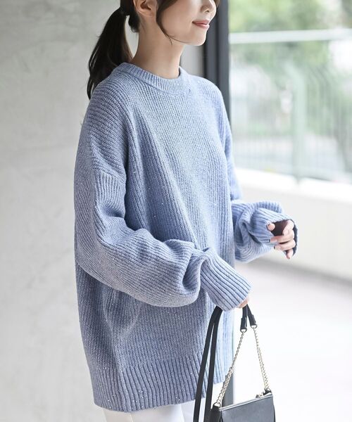 rps（アールピーエス）の「ラメスパンコールニットプルオーバー（ニット/セーター・レディース・ブラウン系その他/オフホワイト/グレー/ブルー・フリー）」の19枚目の写真