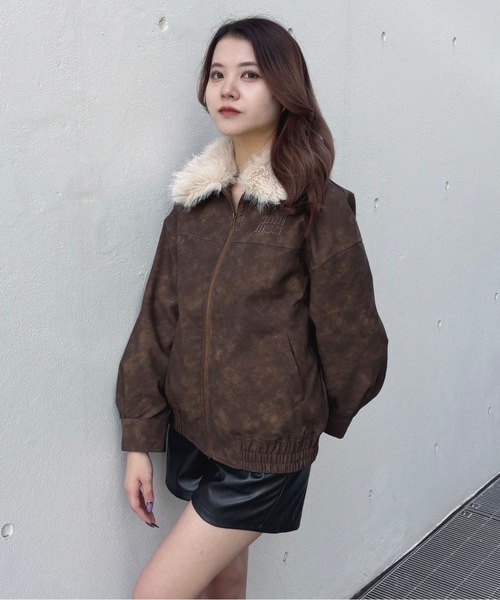 one way（ワンウェイ）の「ファー衿ブルゾン（ブルゾン・レディース・ブラウン/ブラック・FREE）」の11枚目の写真