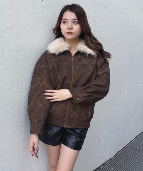 one way（ワンウェイ）の「ファー衿ブルゾン（ブルゾン・レディース・ブラウン/ブラック・FREE）」の13枚目の写真