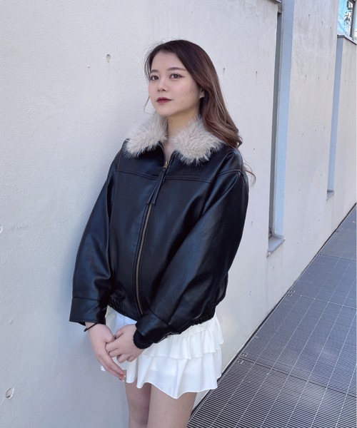 one way（ワンウェイ）の「ファー衿ブルゾン（ブルゾン・レディース・ブラウン/ブラック・FREE）」の16枚目の写真