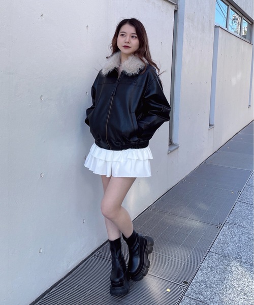 one way（ワンウェイ）の「ファー衿ブルゾン（ブルゾン・レディース・ブラウン/ブラック・FREE）」の19枚目の写真