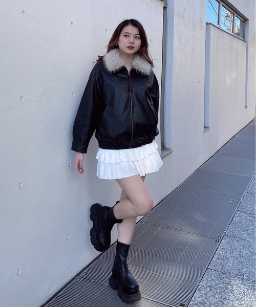 one way（ワンウェイ）の「ファー衿ブルゾン（ブルゾン・レディース・ブラウン/ブラック・FREE）」の20枚目の写真