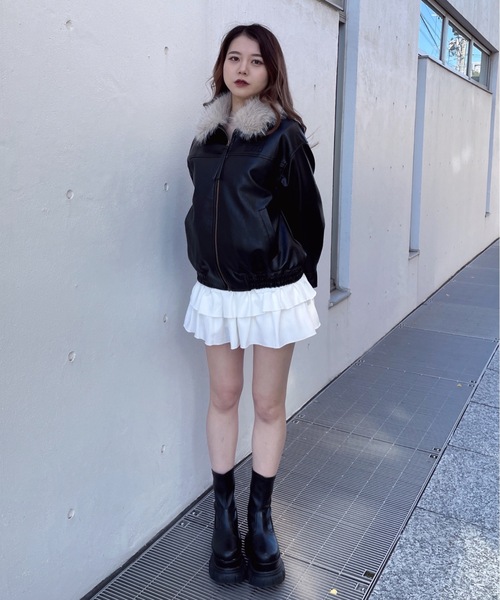 one way（ワンウェイ）の「ファー衿ブルゾン（ブルゾン・レディース・ブラウン/ブラック・FREE）」の21枚目の写真