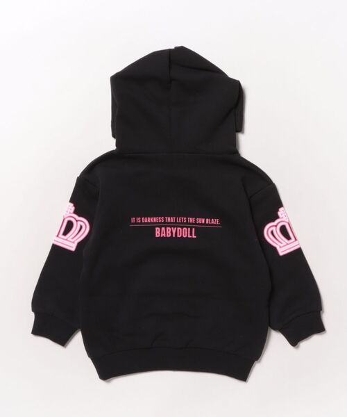 BABYDOLL（ベビードール）の「親子お揃い BIGネオンクラウンパーカー 1184K (ボトムス別売り)（パーカー・キッズ・ブラック/グリーン系その他7・80ｃｍ/90cm/100cm/110cm/120cm/130cm/140cm/150cm）」の3枚目の写真