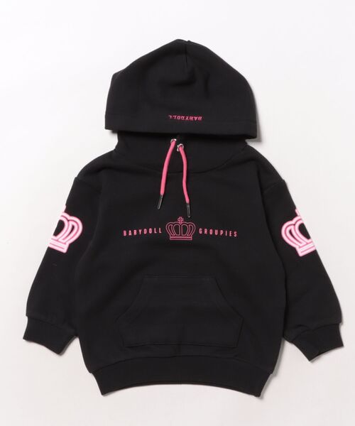 BABYDOLL（ベビードール）の「親子お揃い BIGネオンクラウンパーカー 1184K (ボトムス別売り)（パーカー・キッズ・ブラック/グリーン系その他7・80ｃｍ/90cm/100cm/110cm/120cm/130cm/140cm/150cm）」の5枚目の写真