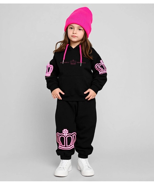 BABYDOLL（ベビードール）の「親子お揃い BIGネオンクラウンパーカー 1184K (ボトムス別売り)（パーカー・キッズ・ブラック/グリーン系その他7・80ｃｍ/90cm/100cm/110cm/120cm/130cm/140cm/150cm）」の6枚目の写真