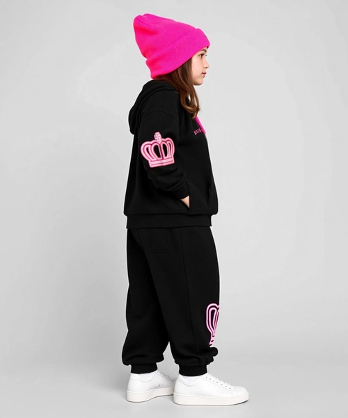 BABYDOLL（ベビードール）の「親子お揃い BIGネオンクラウンパーカー 1184K (ボトムス別売り)（パーカー・キッズ・ブラック/グリーン系その他7・80ｃｍ/90cm/100cm/110cm/120cm/130cm/140cm/150cm）」の8枚目の写真