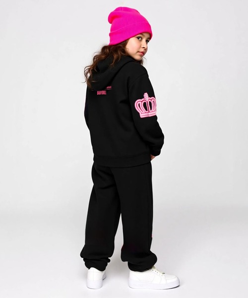 BABYDOLL（ベビードール）の「親子お揃い BIGネオンクラウンパーカー 1184K (ボトムス別売り)（パーカー・キッズ・ブラック/グリーン系その他7・80ｃｍ/90cm/100cm/110cm/120cm/130cm/140cm/150cm）」の9枚目の写真