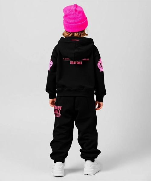 BABYDOLL（ベビードール）の「親子お揃い BIGネオンクラウンパーカー 1184K (ボトムス別売り)（パーカー・キッズ・ブラック/グリーン系その他7・80ｃｍ/90cm/100cm/110cm/120cm/130cm/140cm/150cm）」の10枚目の写真