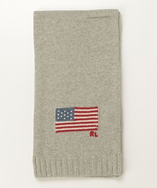 フラッグ ニット ウールブレンド スカーフ（マフラー）｜POLO RALPH