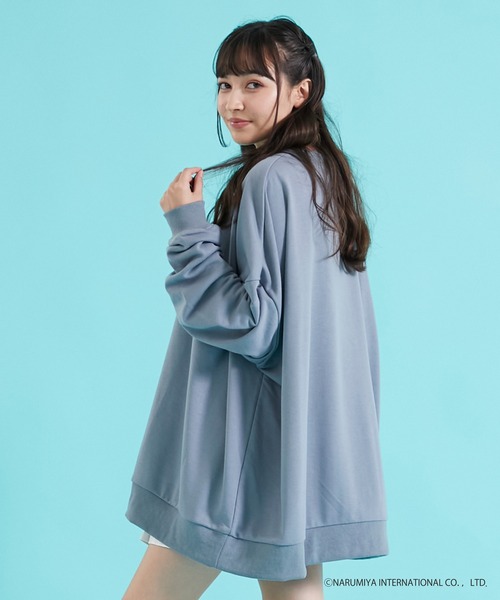 エンジェルブルー×DIP IN CHOCOLATE】プリントビッグスウェット