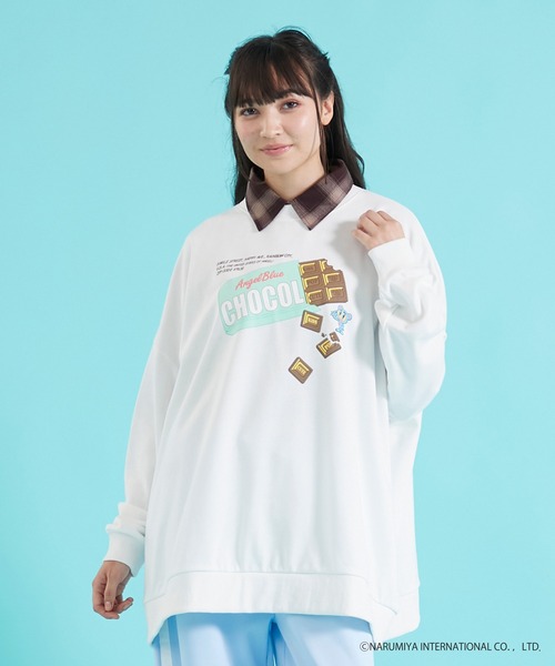 セール】【エンジェルブルー×DIP IN CHOCOLATE】プリントビッグ