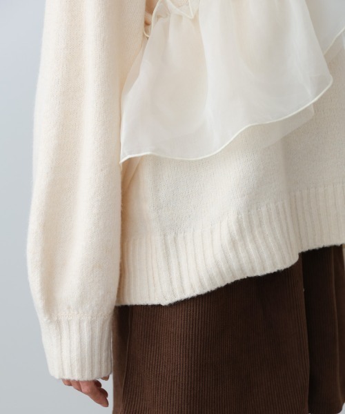 セール】エニーウェイフリルニットトップス（ニット/セーター）｜Bab