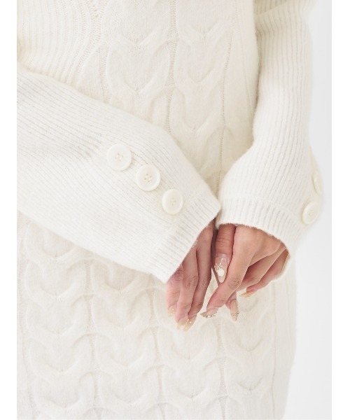 ホルターデザインオフショルニットミニワンピース（ワンピース