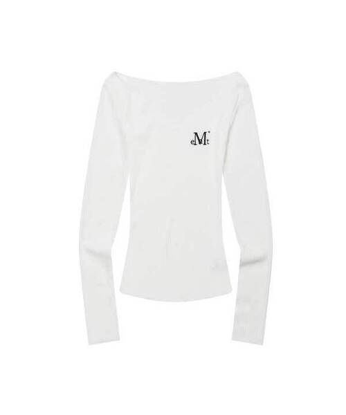 MUCENT(ムセント)の「ビアジェ スリムフィット Vネック デミッジリブ 長袖Tシャツ (6カラー)(Tシャツ/カットソー・レディース・ブラック/ベージュ/ブラウン/グレー/ピンク/アイボリー・FREE)」の2枚目の写真