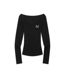 ビアジェ スリムフィット Vネック デミッジリブ 長袖Tシャツ (6カラー)