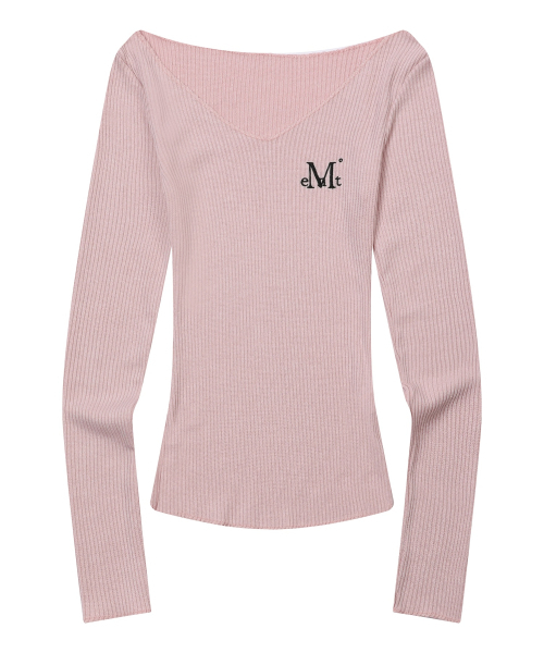 MUCENT(ムセント)の「ビアジェ スリムフィット Vネック デミッジリブ 長袖Tシャツ (6カラー)(Tシャツ/カットソー・レディース・ブラック/ベージュ/ブラウン/グレー/ピンク/アイボリー・FREE)」の16枚目の写真