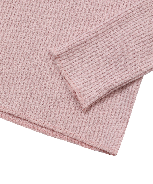 MUCENT(ムセント)の「ビアジェ スリムフィット Vネック デミッジリブ 長袖Tシャツ (6カラー)(Tシャツ/カットソー・レディース・ブラック/ベージュ/ブラウン/グレー/ピンク/アイボリー・FREE)」の19枚目の写真