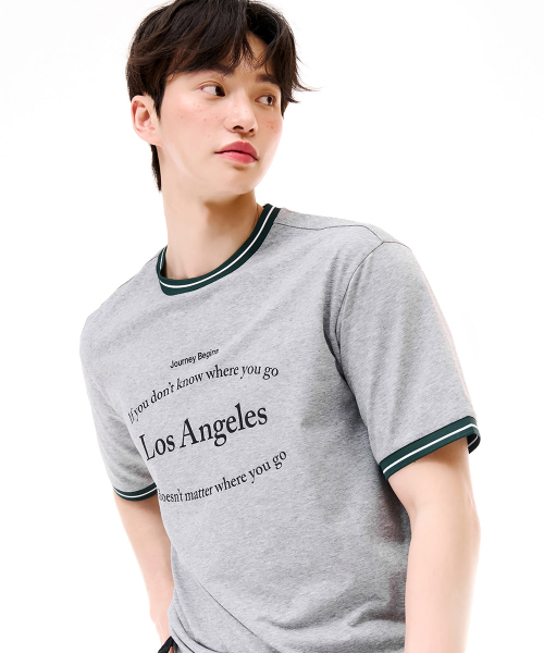 CHASECULT(チェイスカルト)の「男性リングタップ配色半袖Tシャツ-グレー(Tシャツ/カットソー・メンズ・MD.Gray・95/105/100)」の5枚目の写真