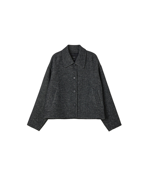 LAP(ラップ)の「(キャリオーバー)(ハンド) クロップコート AQ4WTM62(ダッフルコート・レディース・ブラック/スカイブルー/チャコール/オートミール・FREE)」の2枚目の写真