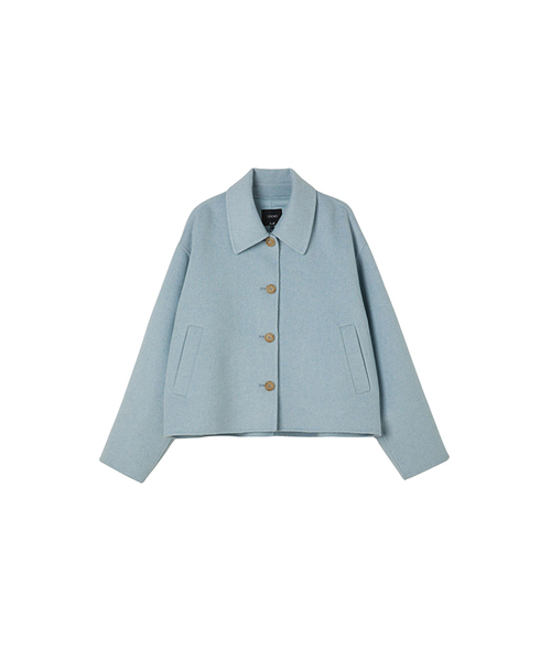 LAP(ラップ)の「(キャリオーバー)(ハンド) クロップコート AQ4WTM62(ダッフルコート・レディース・ブラック/スカイブルー/チャコール/オートミール・FREE)」の4枚目の写真
