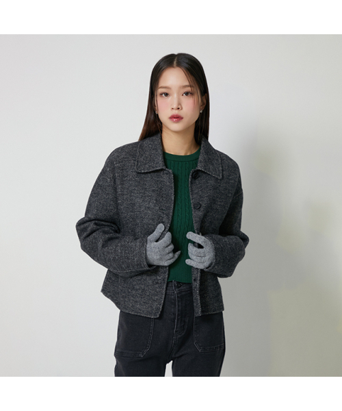 LAP(ラップ)の「(キャリオーバー)(ハンド) クロップコート AQ4WTM62(ダッフルコート・レディース・ブラック/スカイブルー/チャコール/オートミール・FREE)」の7枚目の写真