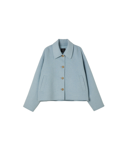 LAP(ラップ)の「(キャリオーバー)(ハンド) クロップコート AQ4WTM62(ダッフルコート・レディース・ブラック/スカイブルー/チャコール/オートミール・FREE)」の11枚目の写真