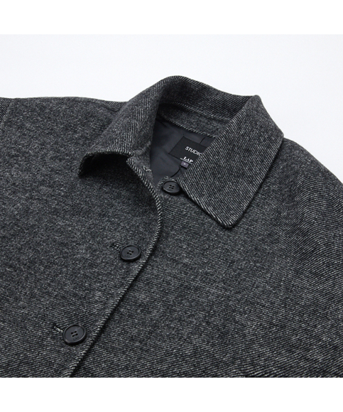 LAP(ラップ)の「(キャリオーバー)(ハンド) クロップコート AQ4WTM62(ダッフルコート・レディース・ブラック/スカイブルー/チャコール/オートミール・FREE)」の12枚目の写真