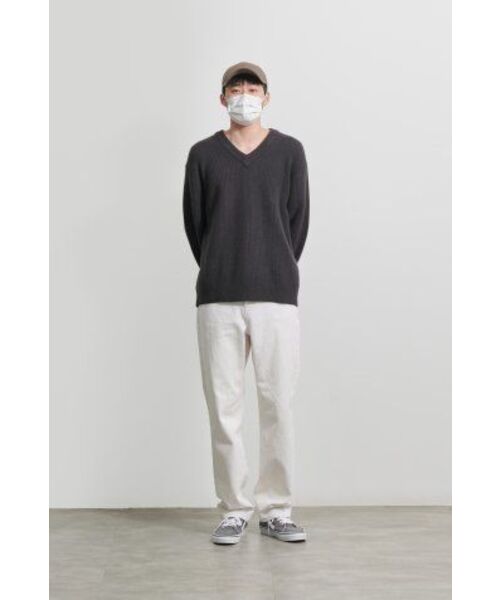 MUSINSA STANDARD（ムシンサスタンダード）の「ラムウールリブVネックニット[ダークグレー]（ニット/セーター・メンズ・その他・SMALL/MEDIUM/LARGE/X-LARGE/XX-LARGE）」の9枚目の写真