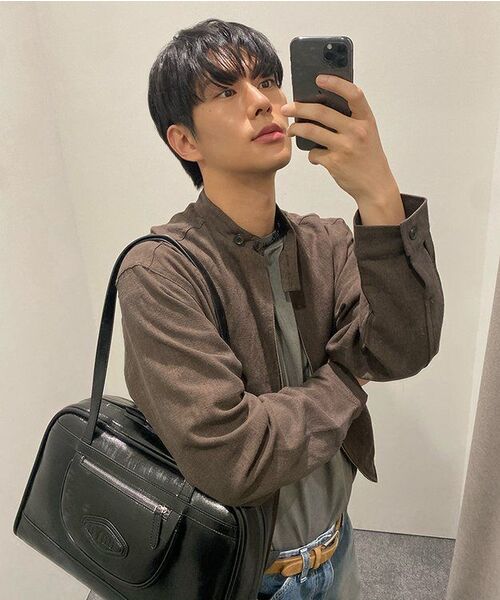 MUSINSA STANDARD（ムシンサスタンダード）の「ルナ ダイング ストラクチャード オーバーサイズ クルーネック Tシャツ [チャコールグレー]（Tシャツ/カットソー・メンズ・その他・XX-LARGE/XXX-LARGE/LARGE/MEDIUM/SMALL/X-LARGE）」の6枚目の写真