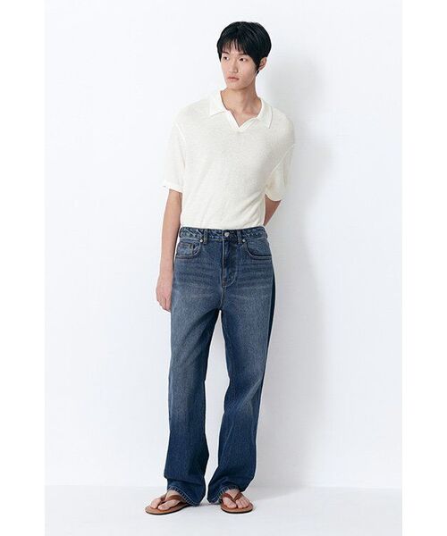 MUSINSA STANDARD（ムシンサスタンダード）の「ブークルスリットネックニットポロシャツ[アイボリー]（ニット/セーター・メンズ・その他・XX-LARGE/LARGE/MEDIUM/SMALL/X-LARGE）」の8枚目の写真