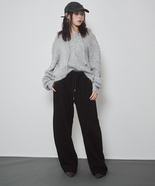 ENVYM（アンビー）の「フーディールーズニットPO（ニット/セーター・レディース・ブラウン/グレー/ベージュ・FREE）」の16枚目の写真