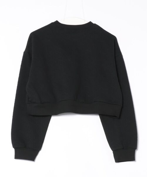 STYLEBLOCK（スタイルブロック）の「ふくれジャガードカットソークロップドプルオーバー（Tシャツ/カットソー・レディース・ブラック/グレー/ホワイト・M）」の8枚目の写真