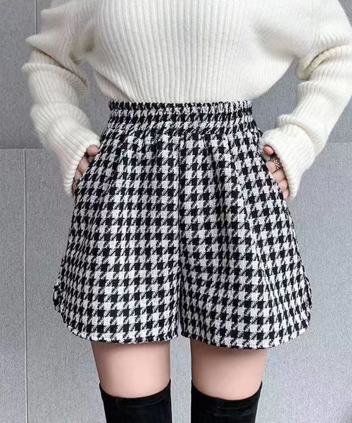 GLAMOROUS JANE(グラマラスジェーン)の「千鳥柄ウエストゴムショートパンツ(その他パンツ・レディース・ブラック/ブラウン・L/M)」の11枚目の写真
