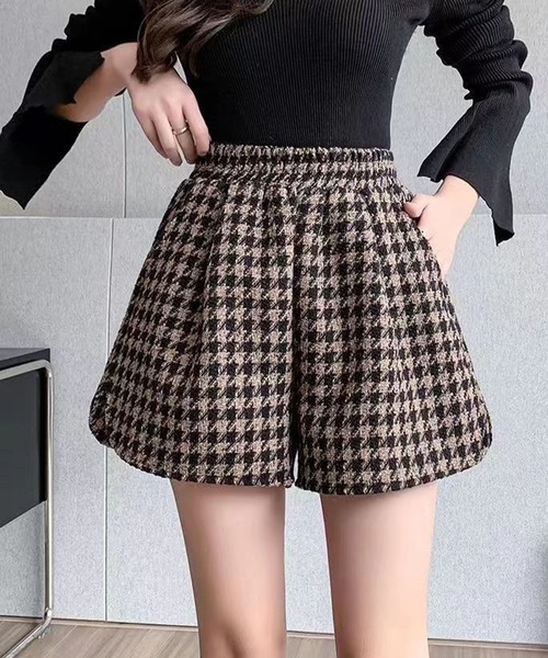 GLAMOROUS JANE(グラマラスジェーン)の「千鳥柄ウエストゴムショートパンツ(その他パンツ・レディース・ブラック/ブラウン・L/M)」の14枚目の写真