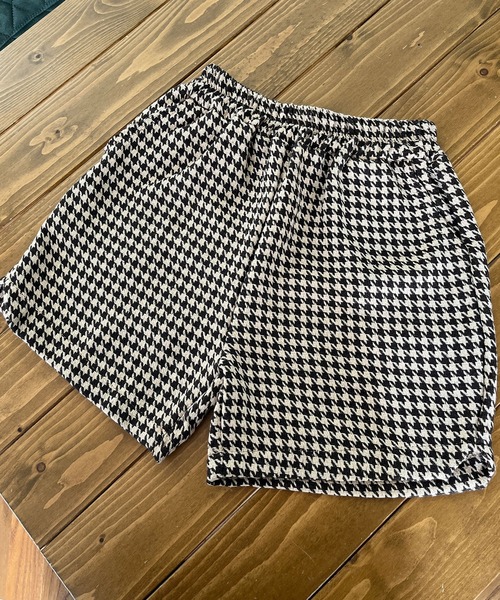 セール】千鳥柄ウエストゴムショートパンツ（その他パンツ
