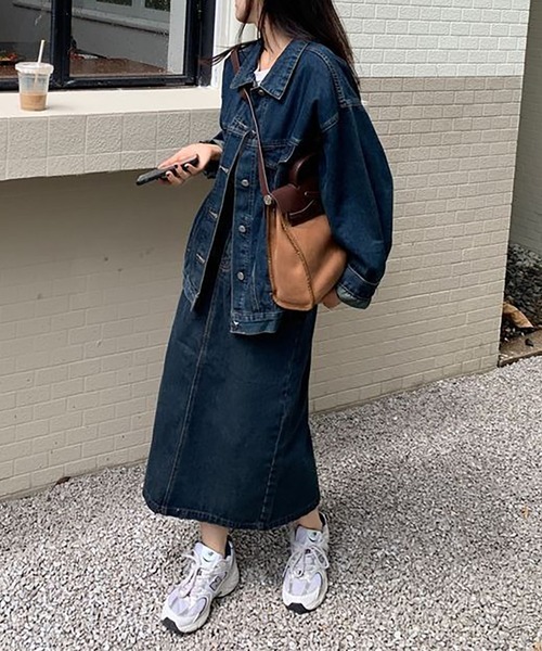 セール】デニムセットアップ ジャケットとロングスカート