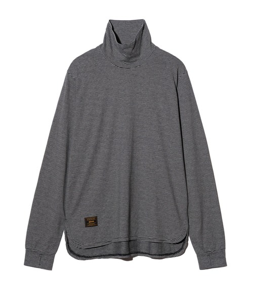 glamb（グラム）の「Deformed Turtleneck Cutsew / デフォームドタートルネックカットソー（Tシャツ/カットソー・メンズ・ホワイト/ブラック/ブラック系その他・S/M/L）」の8枚目の写真