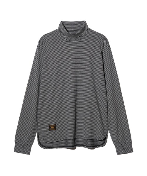 glamb（グラム）の「Deformed Turtleneck Cutsew / デフォームドタートルネックカットソー（Tシャツ/カットソー・メンズ・ホワイト/ブラック/ブラック系その他・S/M/L）」の9枚目の写真