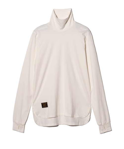 glamb（グラム）の「Deformed Turtleneck Cutsew / デフォームドタートルネックカットソー（Tシャツ/カットソー・メンズ・ホワイト/ブラック/ブラック系その他・S/M/L）」の4枚目の写真