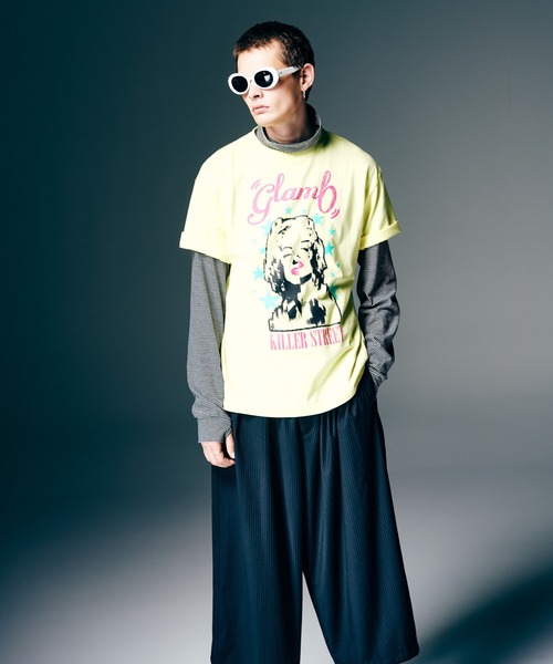 glamb（グラム）の「Deformed Turtleneck Cutsew / デフォームドタートルネックカットソー（Tシャツ/カットソー・メンズ・ホワイト/ブラック/ブラック系その他・S/M/L）」の17枚目の写真