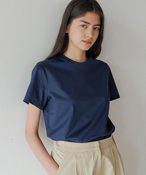 LINGSEOUL(リングソウル)の「supima silket cotton top-navy(Tシャツ/カットソー・レディース・その他・SMALL/MEDIUM)」の3枚目の写真