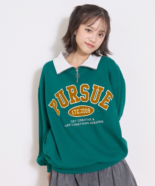 LTXC】【綿100％】裏起毛ハーフジップスウェット（スウェット